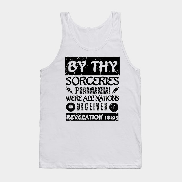 Revelation 18:23 Sorceries Pharmakeia Grunge Aesthetic Tank Top by BubbleMench